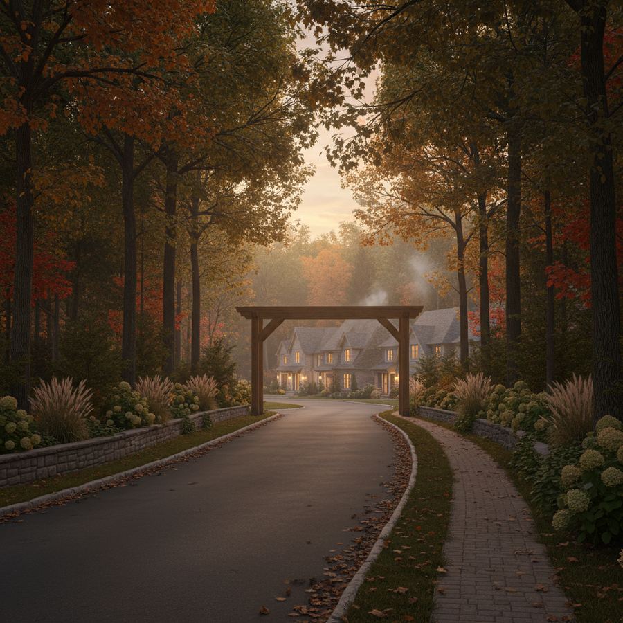 A welcome sign at the edge of a small Ontario town