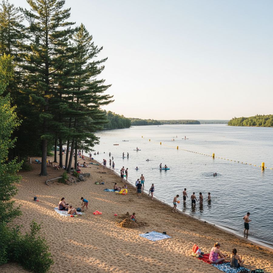 The Ottawa River near Petawawa with forested shoreline